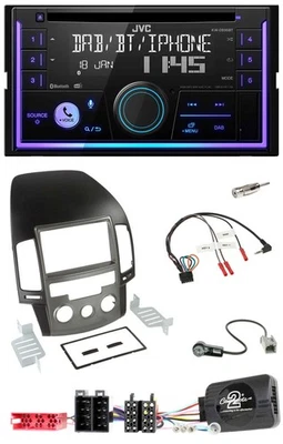 JVC Lenkrad USB 2DIN DAB Bluetooth CD Autoradio für Hyundai i30 ab 2009 - Bild 1 von 4