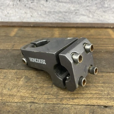 Vintage Mongoose BMX Bike Stem Threadless 4-Bolt Alloy Old School Freestyle - Image 1 of 4