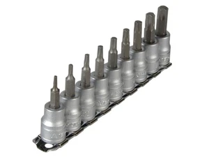 Teng M3813TX Socket Clip Rail Set of 9 External TORX 3/8in Drive TEN{M3813TX} - Picture 1 of 1