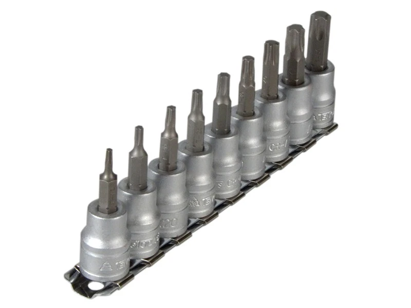  Teng M3813TX Socket Clip Rail Set of 9 External TORX 3/8in Drive TENM3813TX - Image 1 of 1