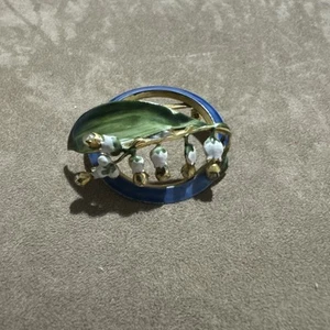 Broche Esmaltado Sandor Vintage Raro Lilly Of The Valley Usado en Excelente Condición ¡Tan Realista! Firmado - Imagen 1 de 8
