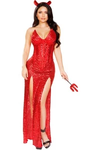 4Pc Satan Devil Costume Adult Women - Picture 1 of 4