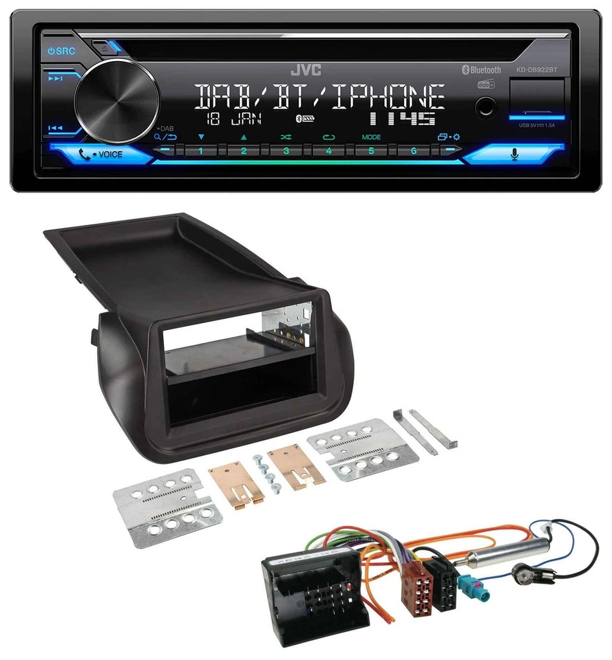 JVC Bluetooth MP3 USB DAB CD Autoradio für Citroen Nemo Peugeot Bipper ab 2008 - Bild 1 von 4