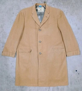 Vintage Grand Prix Coat 100% Mongolian Camel Hair Varsity Town Coat Jacket - Picture 1 of 24