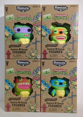 Fuggler TMNT Series 2 Troublesome Switch N Swap Figures Complete Set Of 4 - Image 1 of 4