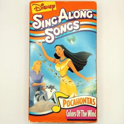 Disney Sing Along Songs Pocahontas Colors Of The Wind VHS 1995 Collectible - Imagem 1 de 4
