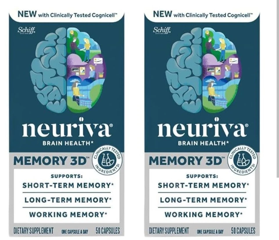 Lote de 2 Neuriva Memory 3D Salud Cerebral (30 Cápsulas) Exp 4/27 🔥NUEVO🔥 Foto 1 de 1