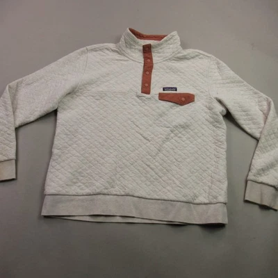 Suéter Patagonia Para Hombre Grande Manga Larga 1/4 A Presión Marfil Bolsillo Informal Foto 1 de 4