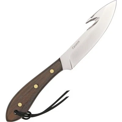 Grohmann Survival Guthook Full Tang Skinner Fixed Knife Rosewood Handle - R4SG - Image 1 of 2