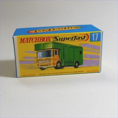 Matchbox Lesney Superfast 17e AEC Horse Box G Style Repro Box - Image 1 of 4
