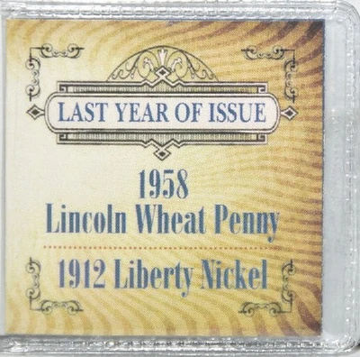U.S. Mint 1958 Lincoln Wheat Penny & 1912 Liberty Nickel - Image 1 of 2