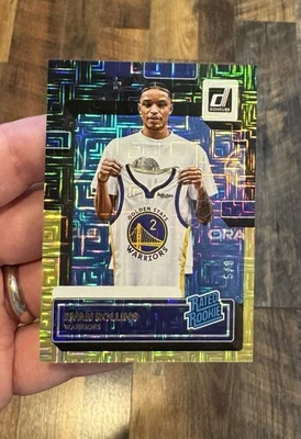 2022-23 Donruss Clasificado Novato Ryan Rollins #244 Elección Negro Dorado/8 (RC) Foto 1 de 2