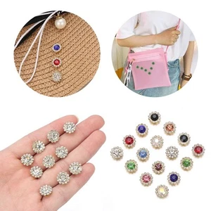 Hat Accessories Crystal Glass Stone Clothes Decoration Rhinestone Buttons - Picture 1 of 22