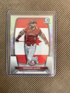 2023 Bowman Chrome #WBC-3 Edouard Julien Refractor /499 Canada - Picture 1 of 2