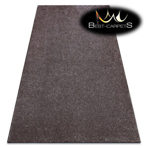 Best Carpets Hardwearing SAN MIGUEL brown thick plain one colour Rugs any size