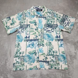 Newport Blue Shirt Mens Extra Large Blue Hawaiian Corona Camp Aloha Tropical - Picture 1 of 10