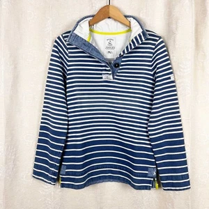 Joules Cowdray Salt Funnel Neck Sweatshirt blue nautical stripe Mariner's Grade - Picture 1 of 8