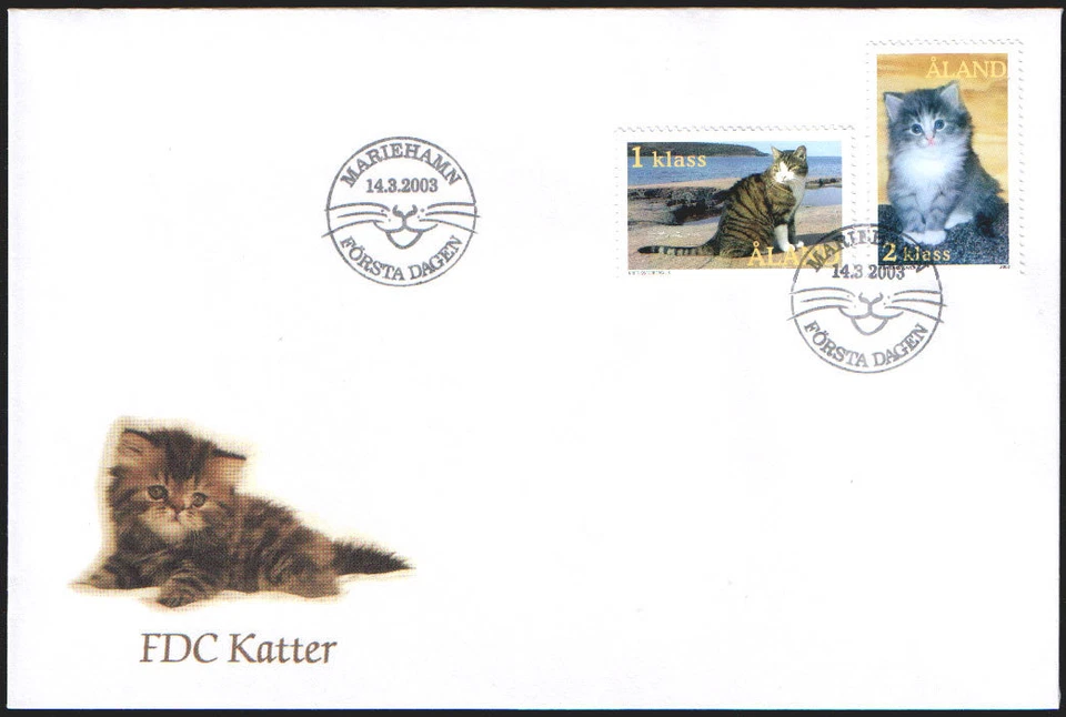 Aland FDC 2003 Pets Cat Kitten (2) Mint - Image 1 of 1