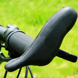 Black Cycling MTB Sports Bike Anti-Shock Bicycle Handlebar Bar Rubber End Grips - Picture 1 of 4