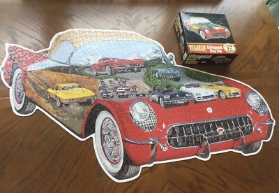Corvette Jigsaw Puzzle, C1 Corvette Shape, 1000 Pieces Challenging Over 3’ Long - Image 1 of 4