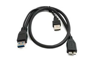 SYSTEM-S USB 3.0 Y Cable 60 CM Type A Plug To Micro B Plug & 2.0 - Zdjęcie 1 z 5