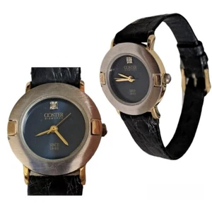 Coster Diamond Leather Blue Dial Two-Tone Women Watch New Battery Vintage 1994 - Picture 1 of 12