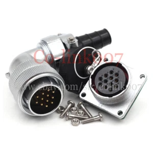 Waterproof 12pin Connector,WF28 Elbow Aviation Bulkhead Power Signal Plug IP67 - Picture 1 of 5