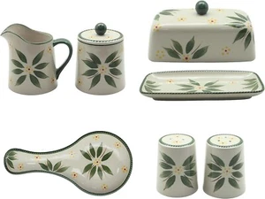 Juego completo de accesorios de mesa de 6 piezas Temp-tations color verde/gris - Imagen 1 de 6