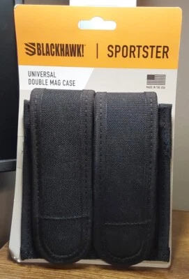 BLACKHAWK! Sportster Universal Double Mag Case Blackhawk B990230BK Black - Image 1 of 3