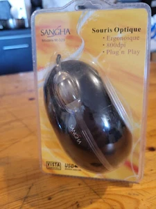 Souris Optique Noire USB SANGHA M-329 Résolution 800 dpi - Picture 1 of 4