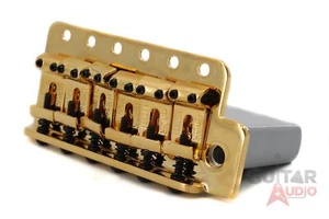 Genuine Fender MIM Classic/Highway 1 Strat Stratocaster Tremolo Bridge - GOLD - Picture 1 of 3