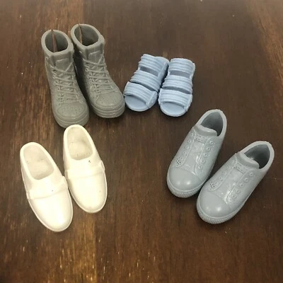 Barbie For Ken Shoe Lot Of Four Pairs Slides High Tops & More - Image 1 of 4