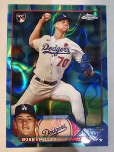 2023 Topps Chrome Update Bobby Miller RC #USC192 Aqua Blue Lava Lamp /25 - Picture 1 of 2