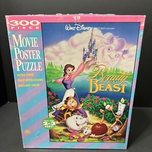 Beauty & The Beast Golden Disney Movie Poster Puzzle 2ft By 3 Ft W/ 304 Pieces