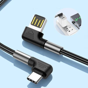 USB-C Right Angle Fast Chargers High Speed Cables Heavy Durable Duty  - Photo 1 sur 20