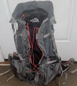 the north face skareb 55 hiking traveling back pack backpack Black Grey - Picture 1 of 9