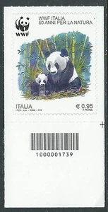 2016 ITALIA CODICE A BARRE 1000001739 WWF MNH ** - ED - Picture 1 of 1