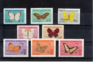 DOMINICAN REP. 1966 MARIPOSAS MI 876-883 montadas sin montar o nunca montadas ** (¡3 altos valores!) / MLH* Y USADO - Imagen 1 de 2