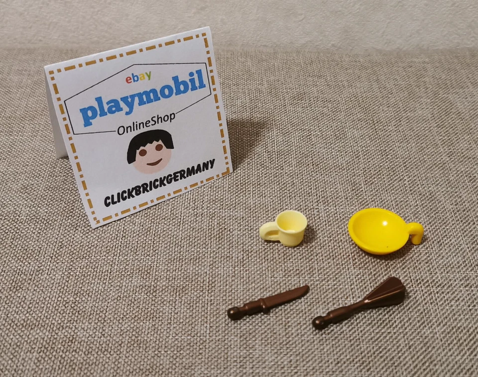 Playmobil Geschirr Küchengeräte 2000 Messer Schneebesen Tasse-City-Cafe Essnapf - Bild 1 von 1