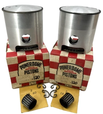 2 - JLO ROCKWELL LR-760/2 LR-744/2  .120 O.S. PISTONS W BEARINGS POWERDOME - Image 1 of 4