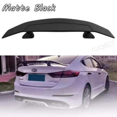 For 2012-2024 Hyundai Elantra 46" Rear Trunk Spoiler Racing GT Wing Matte Black - Image 1 of 4