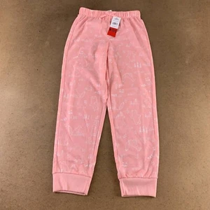 Eddie Bauer Girls Joggers Pink White Novelty Drawstring Elastic Waist M New - Picture 1 of 5