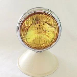 Vintage Style Fog Lamp Light- 4 1/2" OD - Amber Lens- 12V- Hot Rod / Classic - Picture 1 of 4