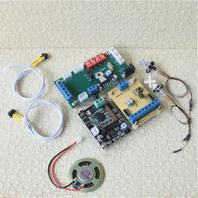 1 set N scale crossing signals + automatic trigger by train sound effect & flash - Image 1 of 4
