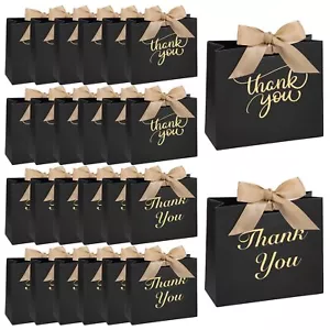Thank You Gift Bags 24PCS Mini Gift Boxes Bulk Party Favor Bags with Bow - Picture 1 of 6