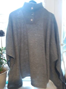 womens poncho grey Onesize  - Picture 1 of 3
