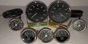 Smiths 52 mm kit Water Temp+Oil Temp+Fuel+Volt+Oil+Speedo+Tacho 100 mm - Picture 1 of 8
