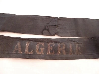 ALGERIE Croiseur 1935 Marine Ruban légendé de bachi ORIGINAL cap tally France - Photo 1/4