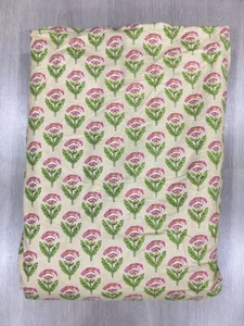 25 Yard Hand Block Print Handmade Cotton Indian Natural Sanganeri Print Fabric - Picture 1 of 3