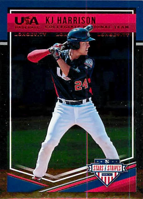 2018 USA Baseball Stars and Stripes Longevity Ruby #95 KJ Harrison /249 - Image 1 of 1